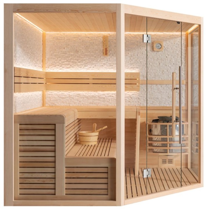Finská sauna EAGO AWT E1816A borovice 220×220 9 kW Vega