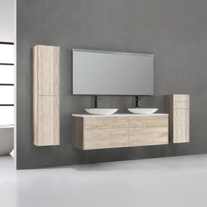 Koupelnová skříňka StoneArt Venice VE-1600pro-3 dubová světlá 160×52