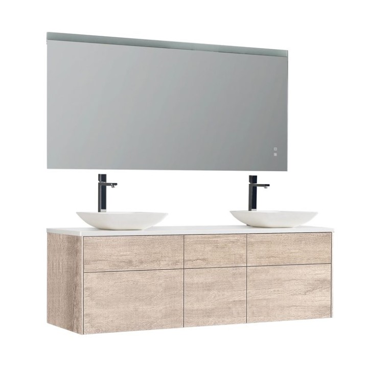 Koupelnový nábytek – set StoneArt Venice VE-1610pro-2 dubový světlý 160×52