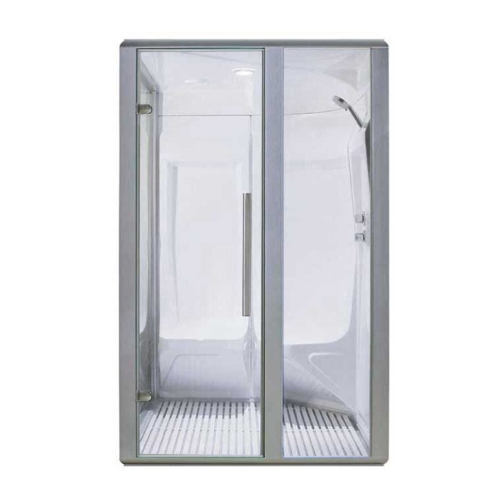 Parní sauna EAGO AWT S200D alu 114×131 pravé provedení