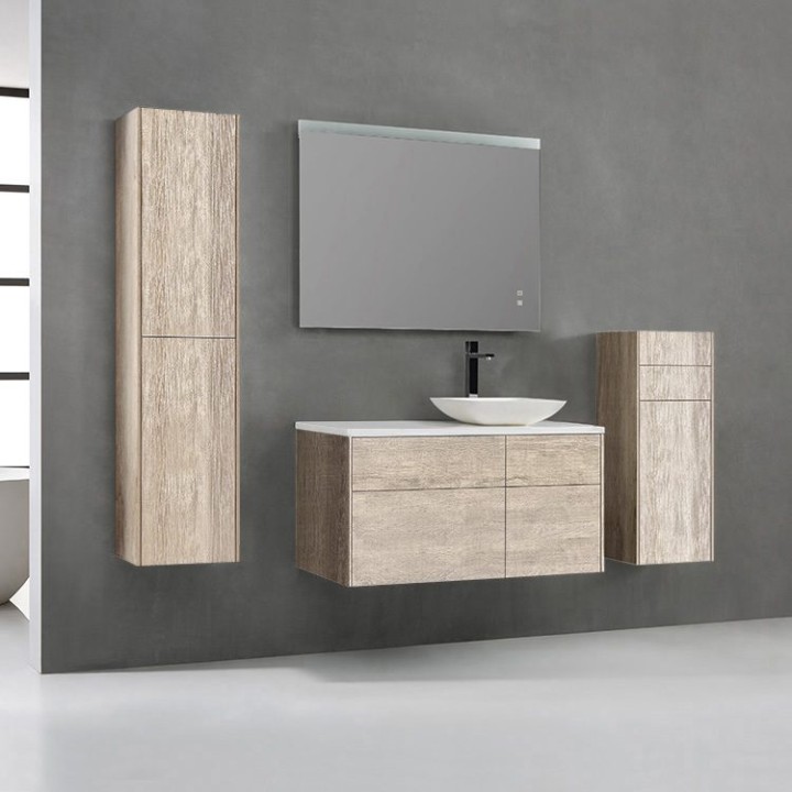 Koupelnová skříňka StoneArt Venice VE-1010pro-2 dubová světlá 100×52 pravé provedení
