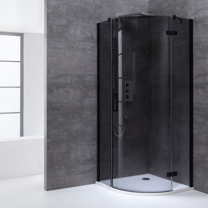 Sprchový kout EAGO AWT LBR1006-B černý 100×100 pravé provedení