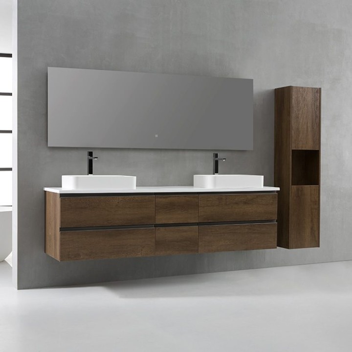 Koupelnový nábytek – set StoneArt Monte Carlo MC-2000pro-5 dubový tmavý 200×52