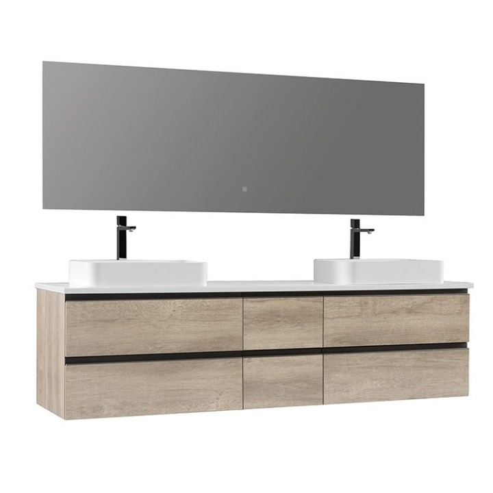 Koupelnový nábytek – set StoneArt Monte Carlo MC-2000pro-5 dubový světlý 200×52