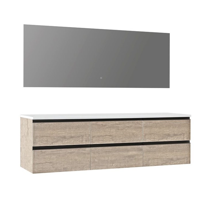 Koupelnový nábytek – set StoneArt Monte Carlo MC-1800pro dubový světlý 180×52