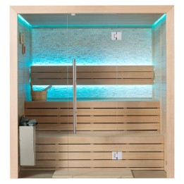 Finská sauna EAGO AWT B1604A hemlock 200×160 9 kW TheWall Bi-O