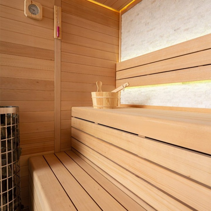 Finská sauna EAGO AWT E1604A hemlock 200×160 bez kamen
