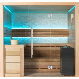 Finská sauna EAGO AWT E1602C červený cedr 180×160 9 kW TheWall