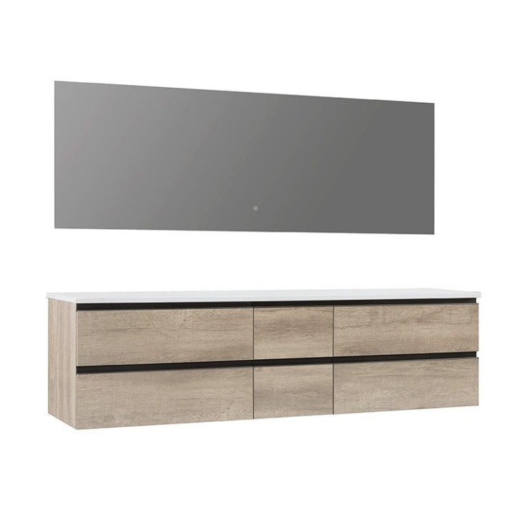 Koupelnový nábytek – set StoneArt Monte Carlo MC-2000pro dubový světlý 200×52