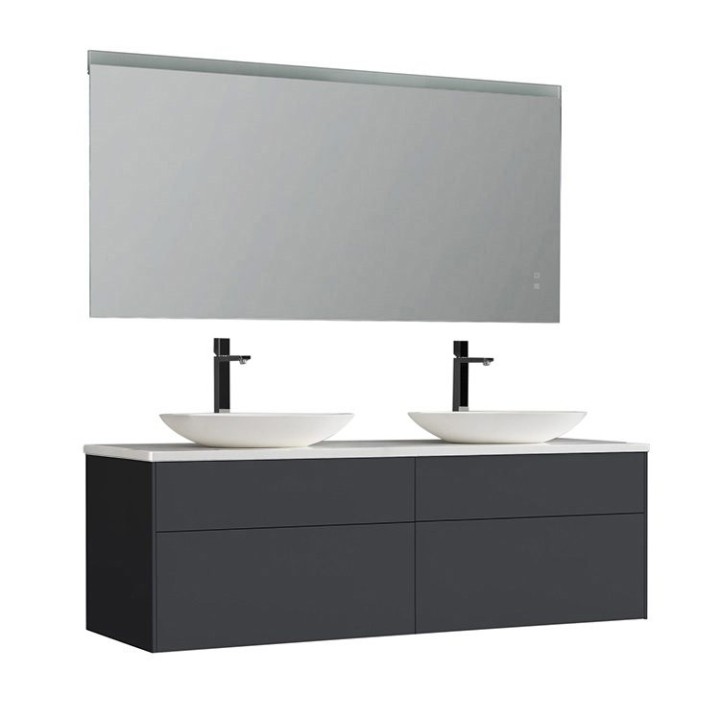Koupelnový nábytek – set StoneArt Venice VE-1600pro-3 tmavě šedý 160×52