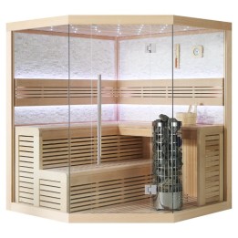 Finská sauna EAGO AWT E1101C hemlock 180×180 9 kW Cilindro