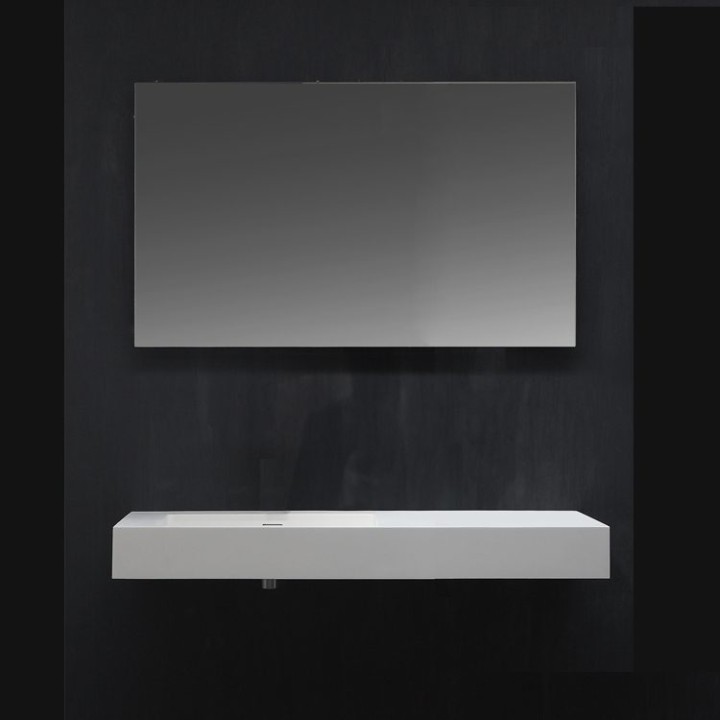 Umyvadlo StoneArt LP4512-0L z minerálního kamene bílé 120×48 lesklé
