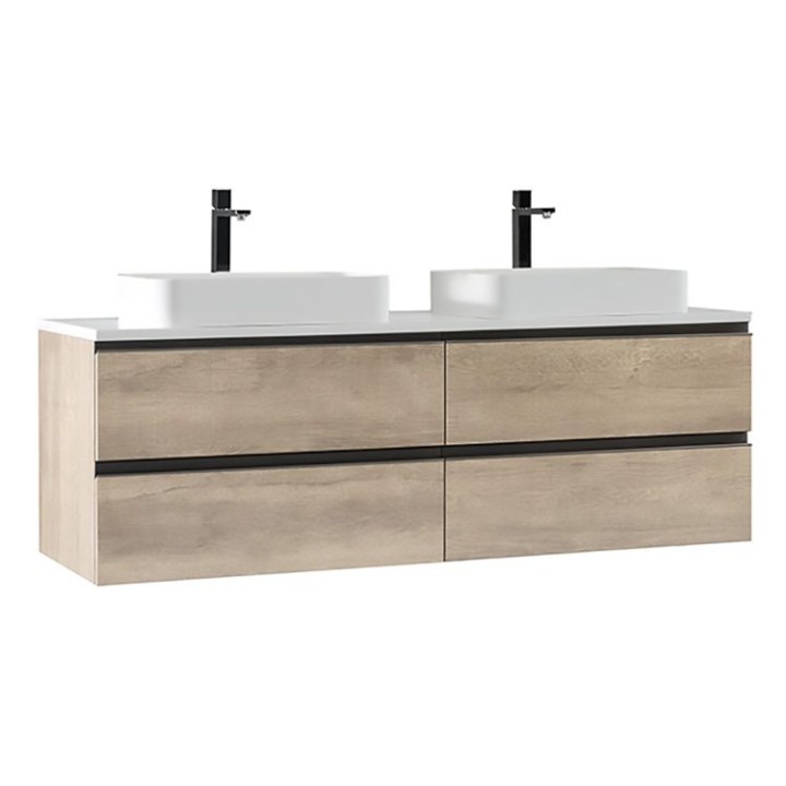 Koupelnová skříňka StoneArt Monte Carlo MC-1600pro-5 dubová světlá 160×52