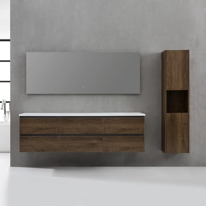 Koupelnový nábytek – set StoneArt Monte Carlo MC-1800pro tmavě šedý 180×52