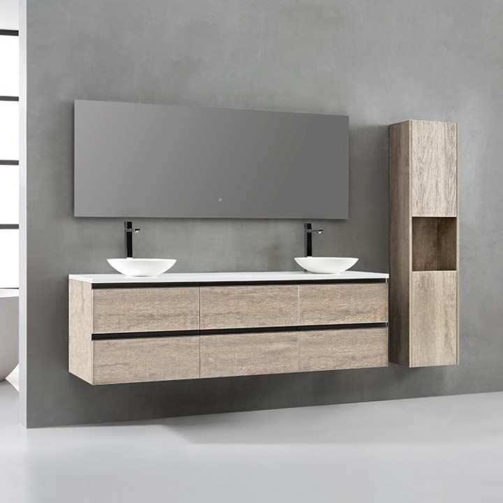 Koupelnový nábytek – set StoneArt Monte Carlo MC-1800pro-4 dubový světlý 180×52
