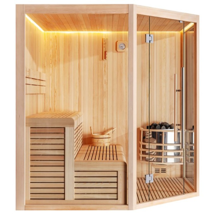 Finská sauna EAGO AWT E1801XL borovice 200×200 9 kW Cilindro
