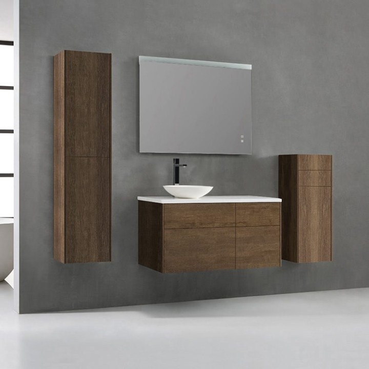 Koupelnová skříňka StoneArt Venice VE-1010pro-4 dubová tmavá 100×52 levé provedení