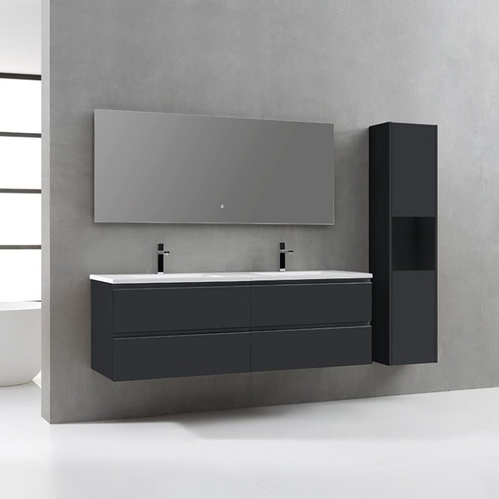Koupelnový nábytek – set StoneArt Monte Carlo MC-1600 tmavě šedý 160×52