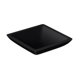 Umyvadlo StoneArt LC115 z minerálního kamene černé 38×38 matné