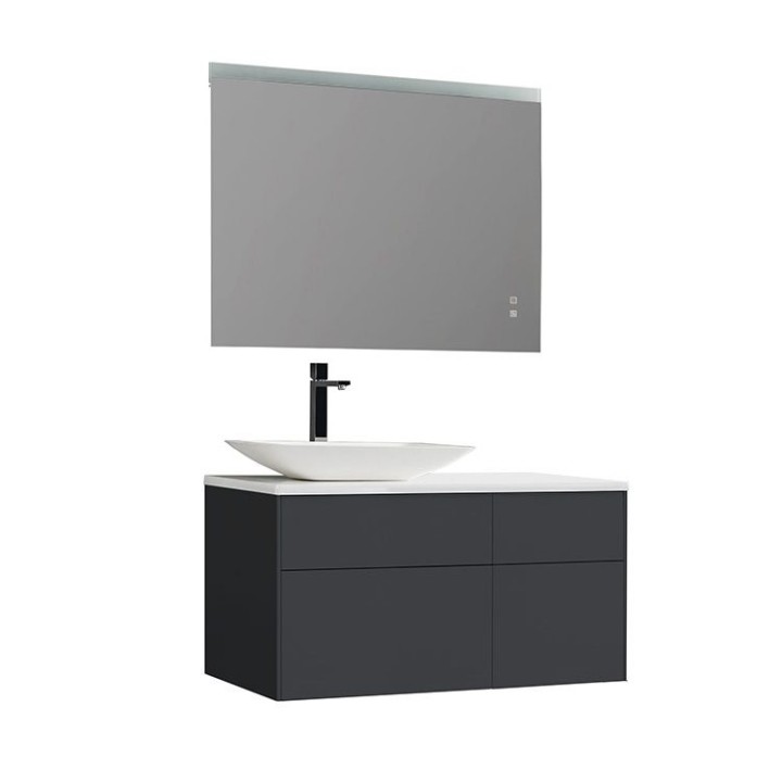 Koupelnový nábytek – set StoneArt Venice VE-1010pro-1 tmavě šedý 100×52 levé provedení