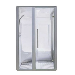 Parní sauna EAGO AWT S200D alu 114×131 levé provedení