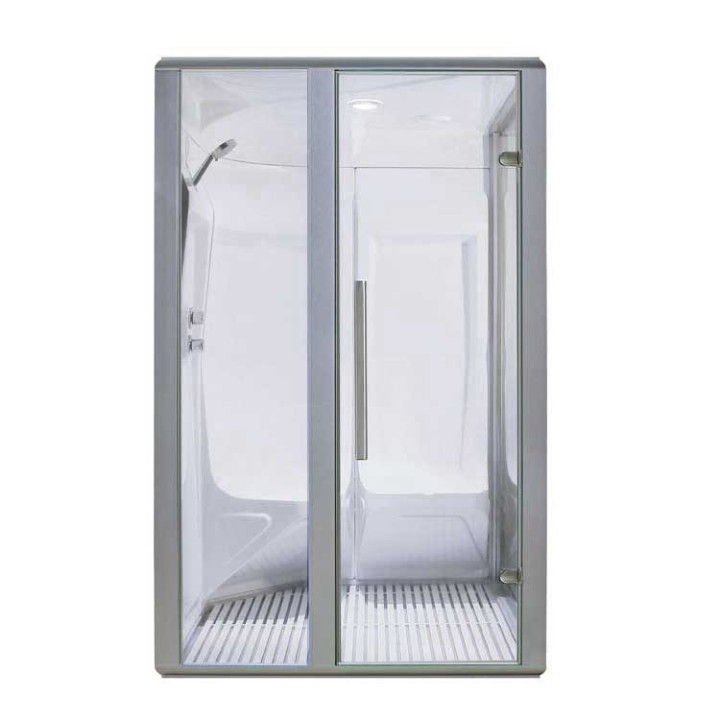 Parní sauna EAGO AWT S200D alu 114×131 levé provedení