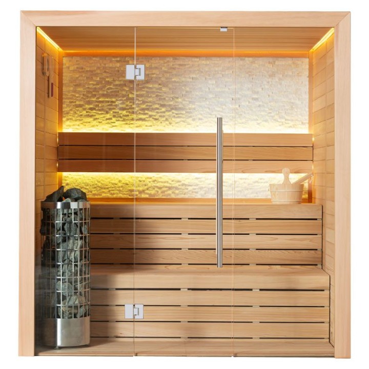 Finská sauna EAGO AWT E1604A červený cedr 200×160 9 kW Cilindro