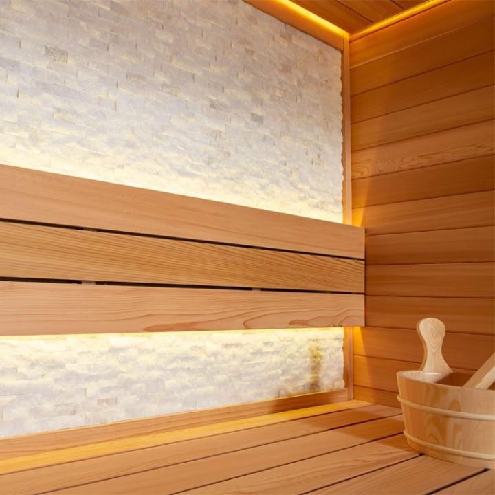 Finská sauna EAGO AWT E1604B červený cedr 180×150 bez kamen