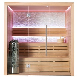 Finská sauna EAGO AWT E1604C červený cedr 160×150 6,8 kW Cilindro