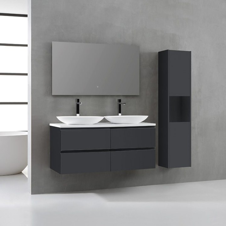 Koupelnová skříňka StoneArt Monte Carlo MC-1200pro-3 tmavě šedá 120×52