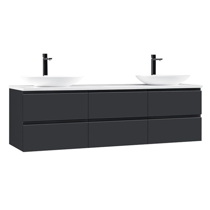 Koupelnová skříňka StoneArt Monte Carlo MC-1800pro-3 tmavě šedá 180×52