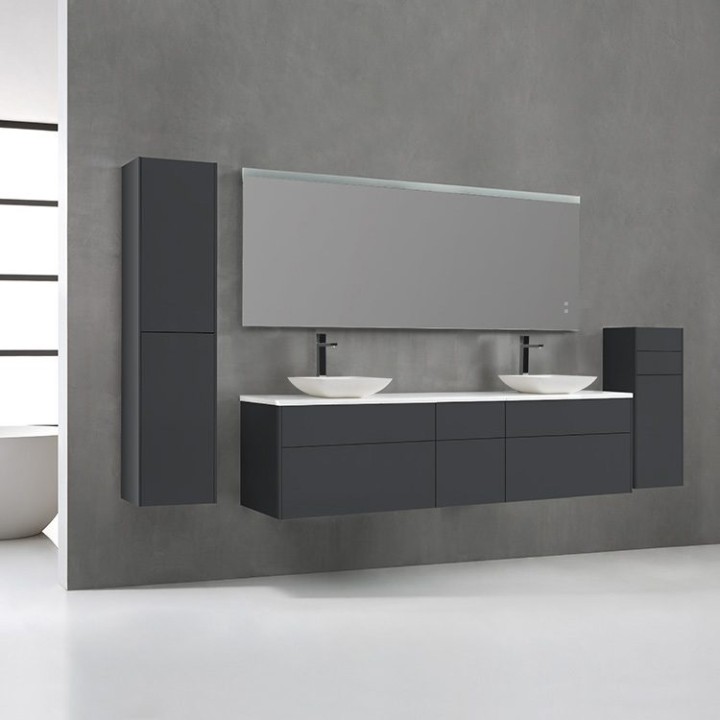Koupelnová skříňka StoneArt Venice VE-2000pro-2 tmavě šedá 200×52