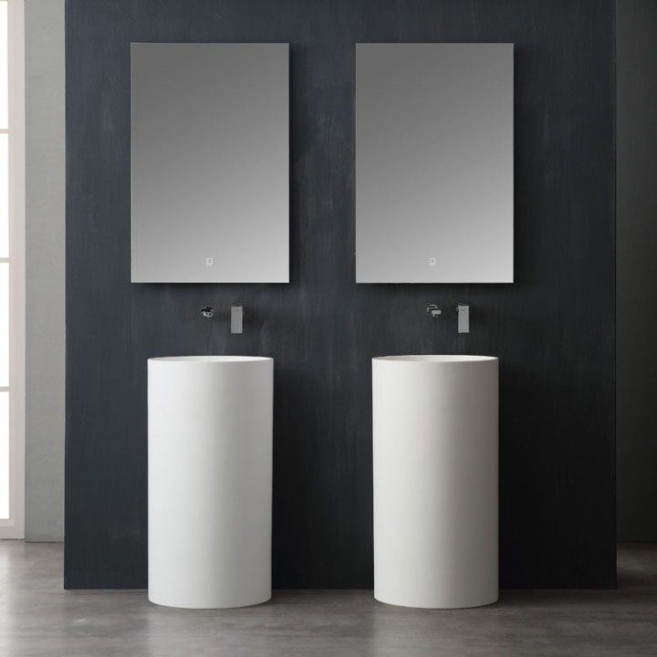 Volně stojící umyvadlo StoneArt LZ508 bílé 45×45 lesklé