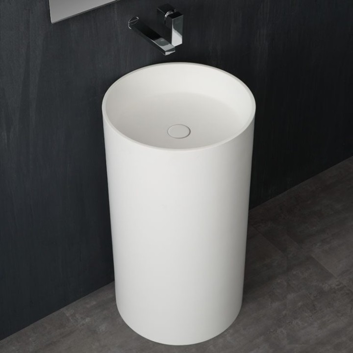 Volně stojící umyvadlo StoneArt LZ508 bílé 45×45 matné