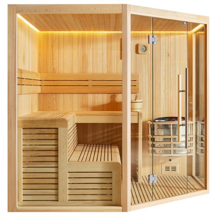 Finská sauna EAGO AWT B1806A borovice 220×220 9 kW Viking Bi-O