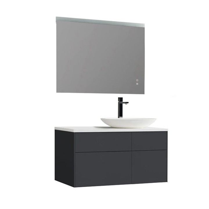 Koupelnový nábytek – set StoneArt Venice VE-1010pro-3 tmavě šedý 100×52 pravé provedení