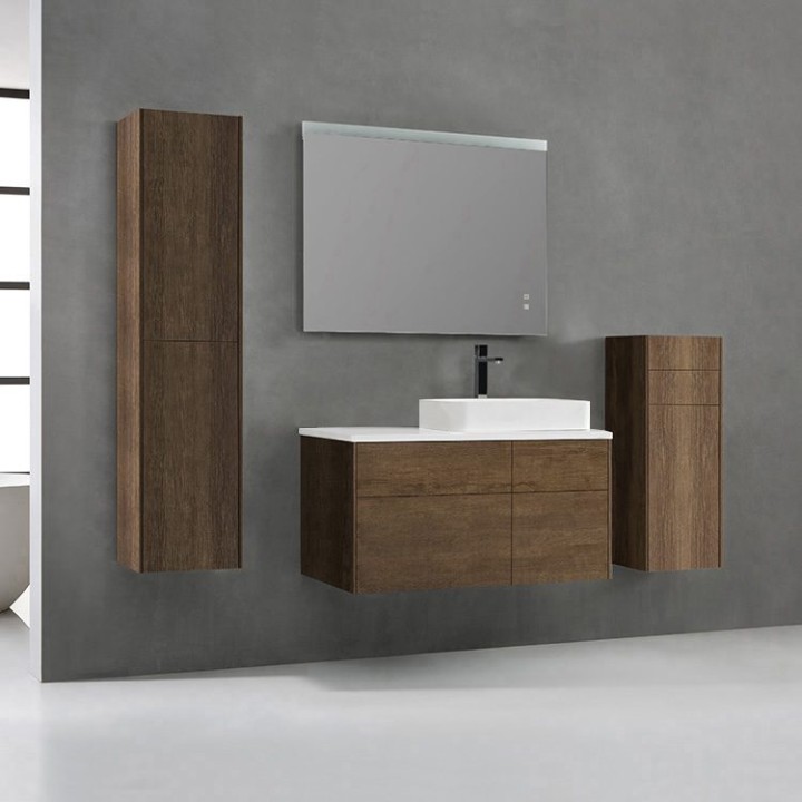 Koupelnová skříňka StoneArt Venice VE-1010pro-5 dubová tmavá 100×52 pravé provedení