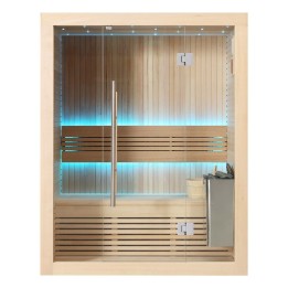 Finská sauna EAGO AWT B1113B hemlock 150×105 4,5 kW TheWall Bi-O