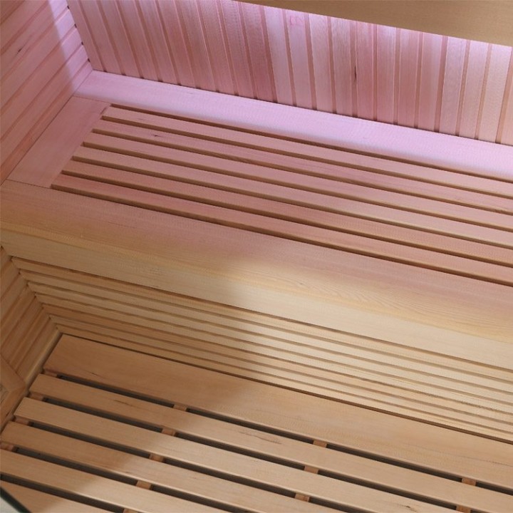 Finská sauna EAGO AWT B1113B hemlock 150×105 4,5 kW TheWall Bi-O