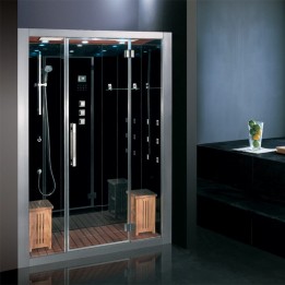 Parní sprchový box EAGO AWT DZ972F8 černý 150×95