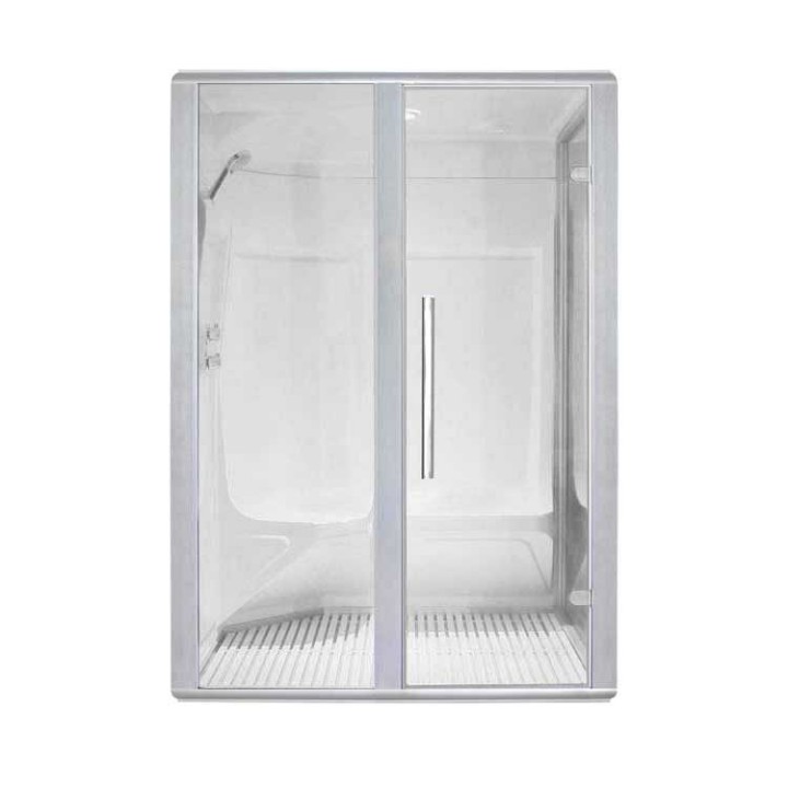 Parní sauna EAGO AWT S200B alu 146×131 levé provedení