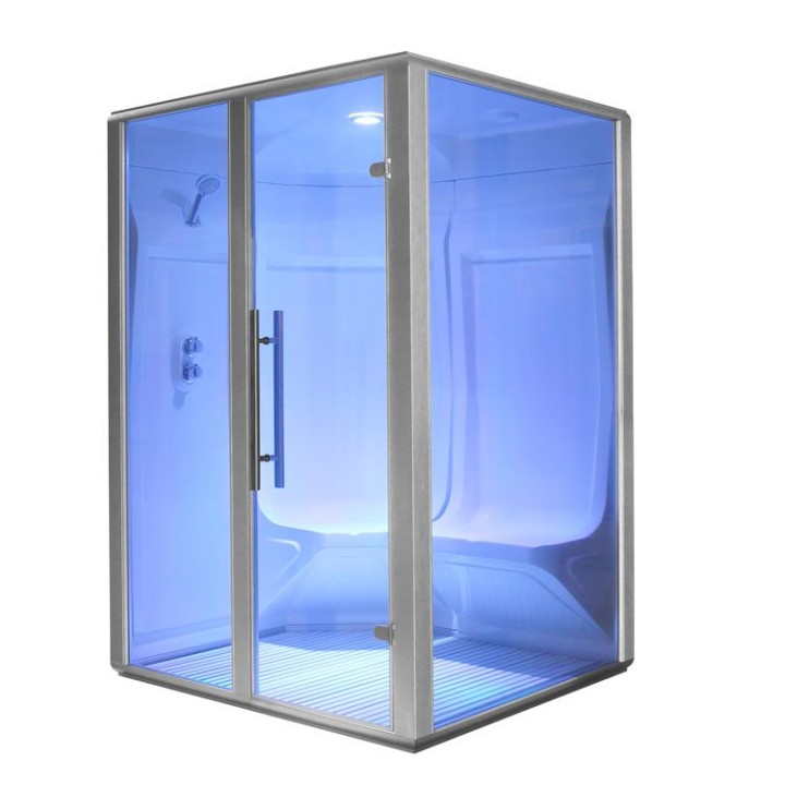 Parní sauna EAGO AWT S200B alu 146×131 levé provedení