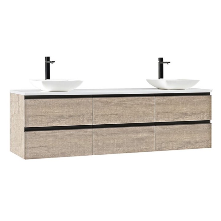Koupelnová skříňka StoneArt Monte Carlo MC-1800pro-2 dubová světlá 180×52