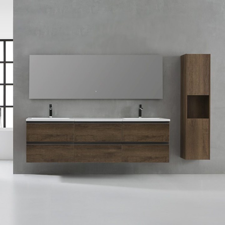 Koupelnový nábytek – set StoneArt Monte Carlo MC-1800 dubový tmavý 180×52