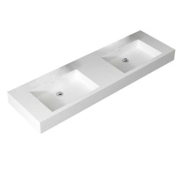 Umyvadlo StoneArt LP4516-0 z minerálního kamene bílé 160×48 matné