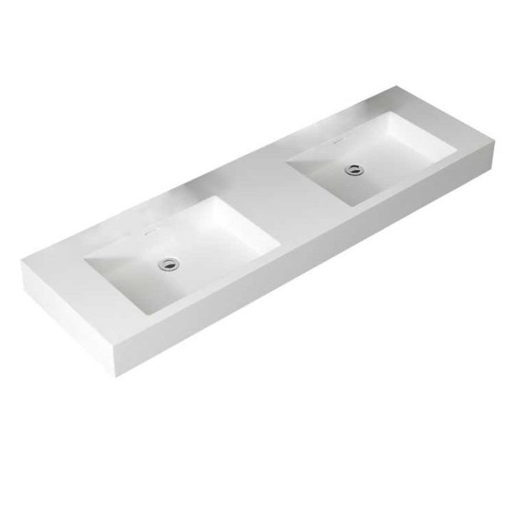 Umyvadlo StoneArt LP4516-0 z minerálního kamene bílé 160×48 matné