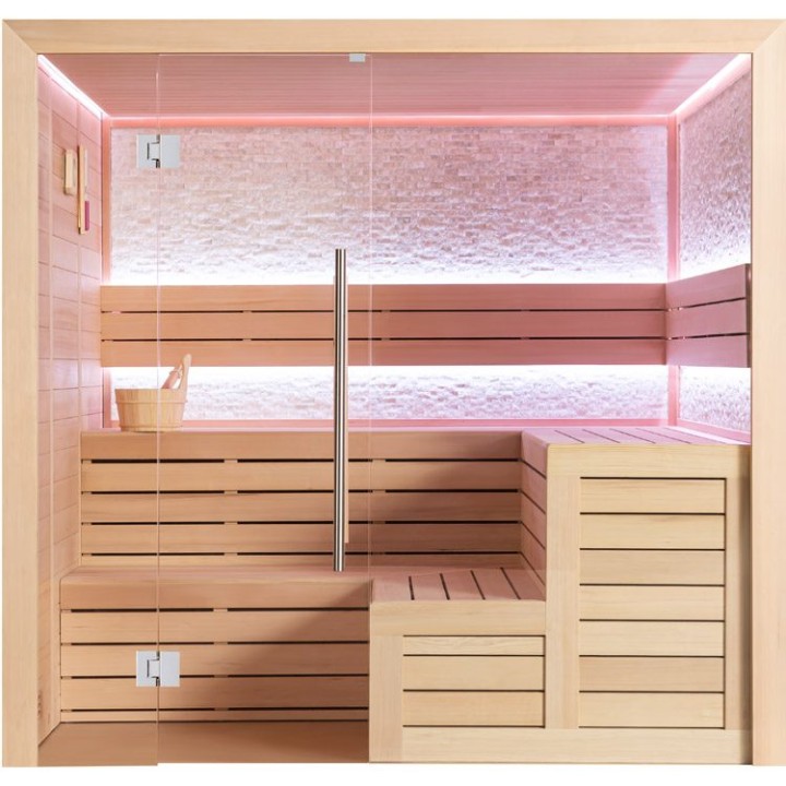 Finská sauna EAGO AWT E1603B hemlock 200×180 bez kamen