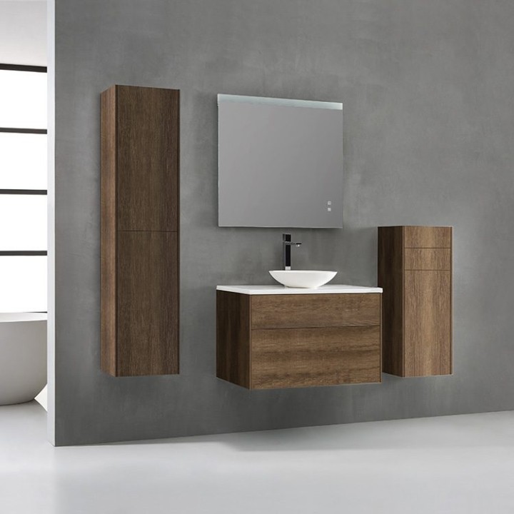 Koupelnová skříňka StoneArt Venice VE-0800pro-4 dubová tmavá 80×52
