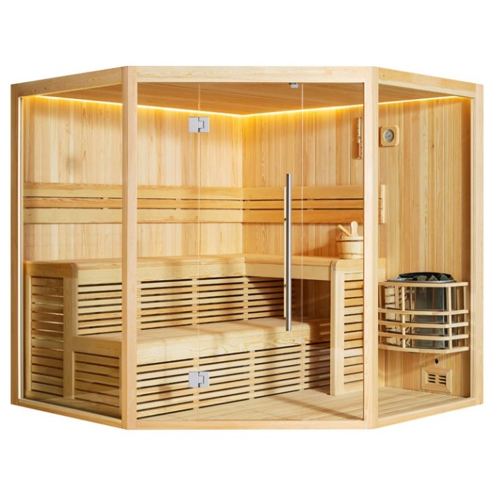 Finská sauna EAGO AWT E1806A borovice 220×220 bez kamen