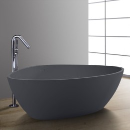 Volně stojící vana StoneArt BS-533 betonově šedá 180×140 matná